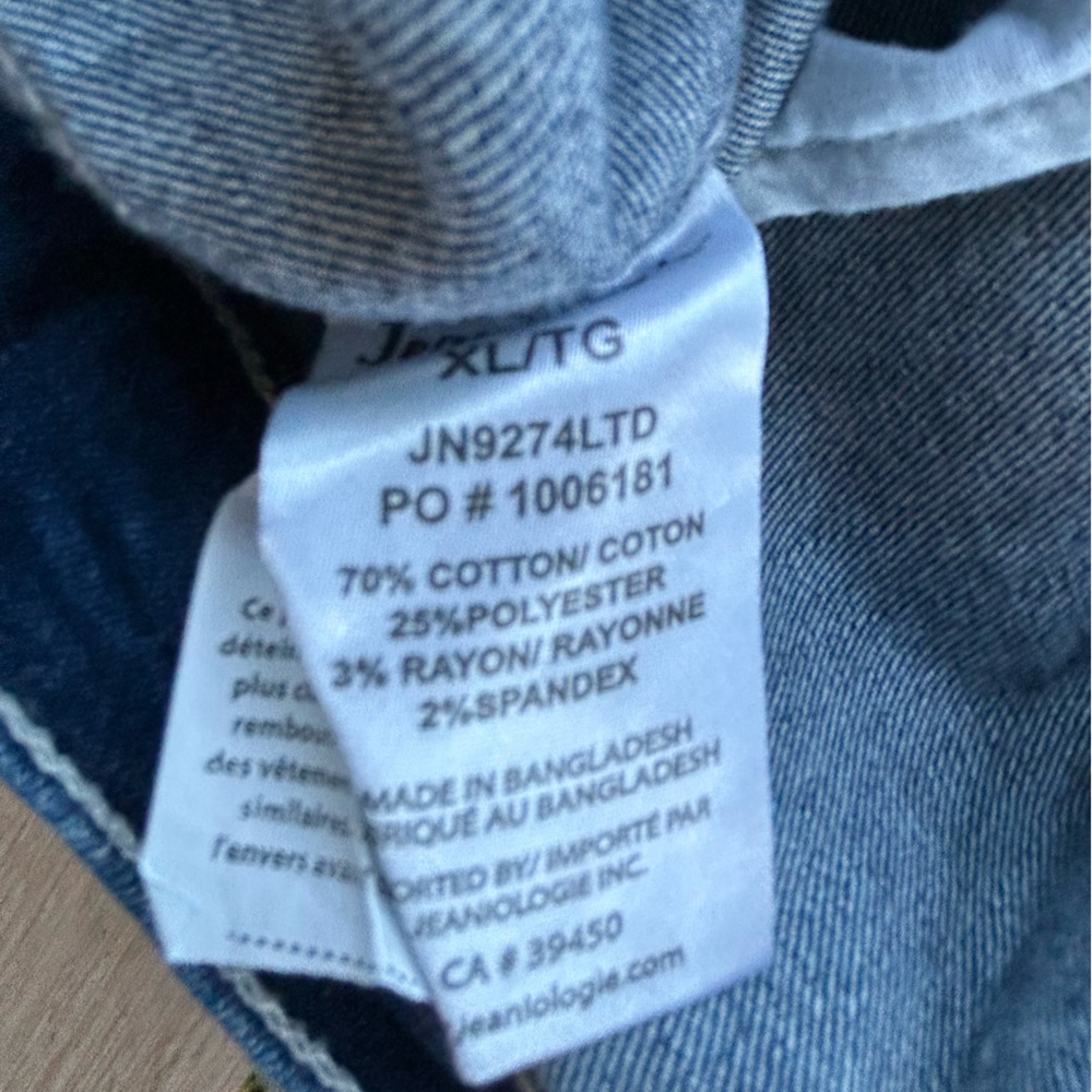 Oversized Jean Denim Trucker Jacket Women’s XL NWOT by Jeaniologie - Picture 4 of 4